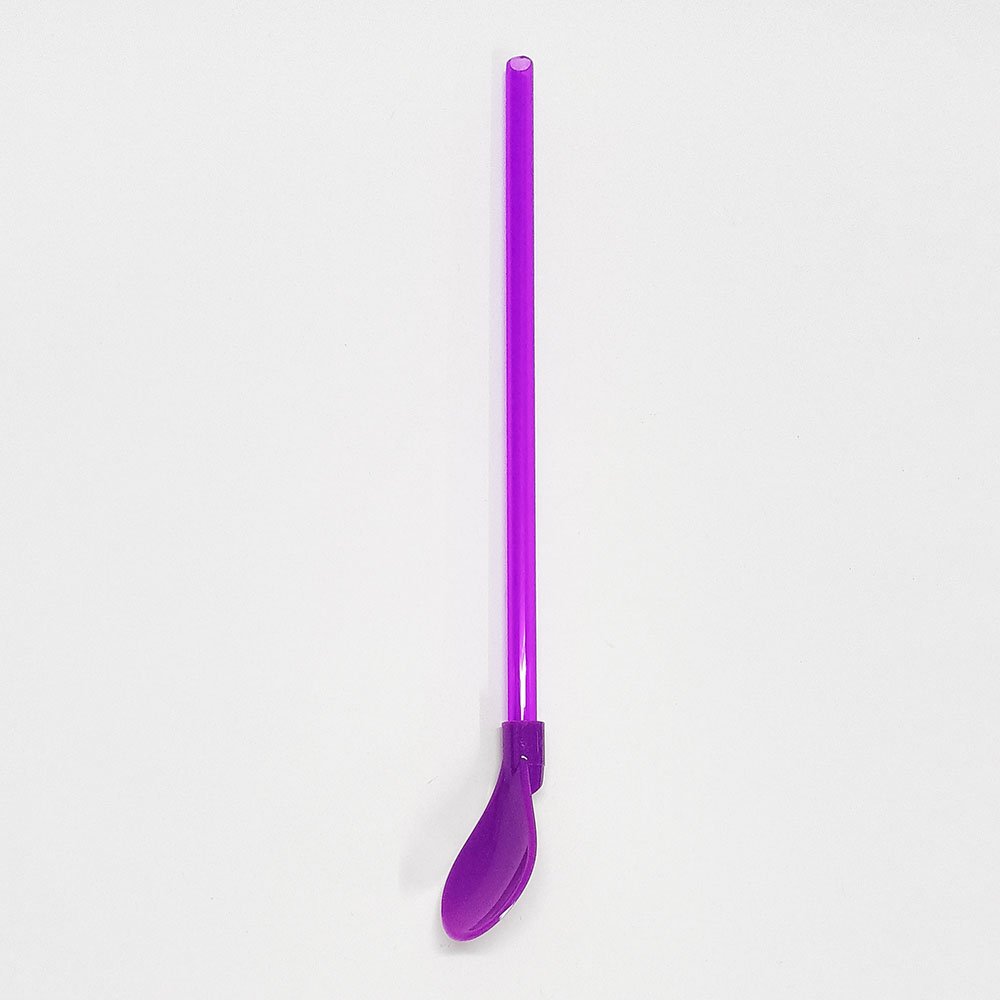 9 Inch Detachable Plastic Spoon Straws