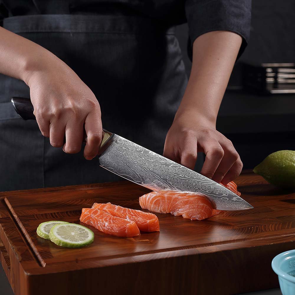 9-Piece Damascus Chef Knife Set