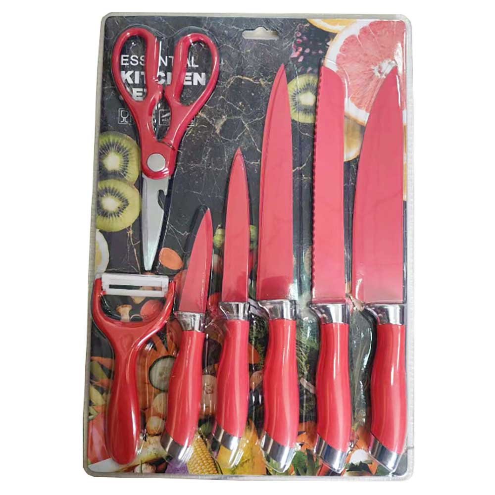 Double Blister Packing Knife Sets With Scissors Peeler