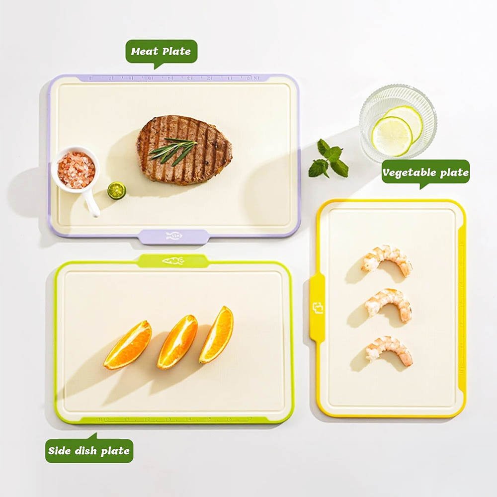 3pcs Plastic Food Icon Cutting Boards