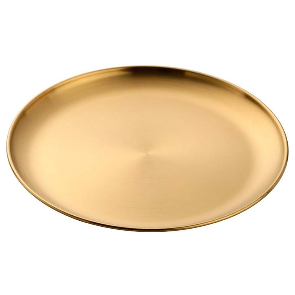 Elegant Round Stainless Steel Jewelry Tray