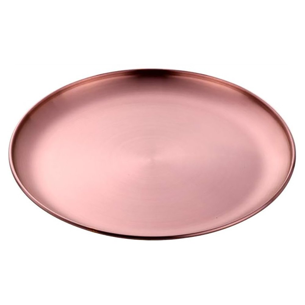 Elegant Round Stainless Steel Jewelry Tray