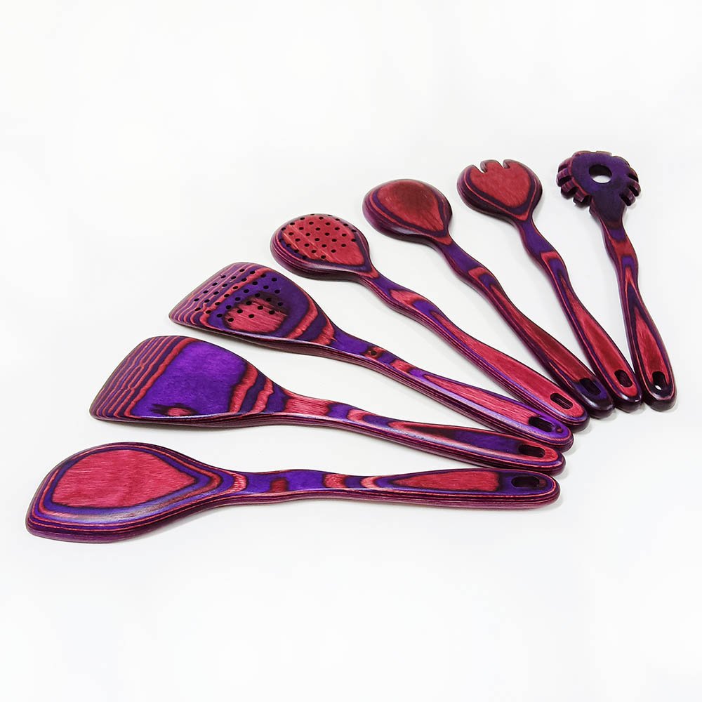 7-Piece Pakkawood Kitchen Utensil Set