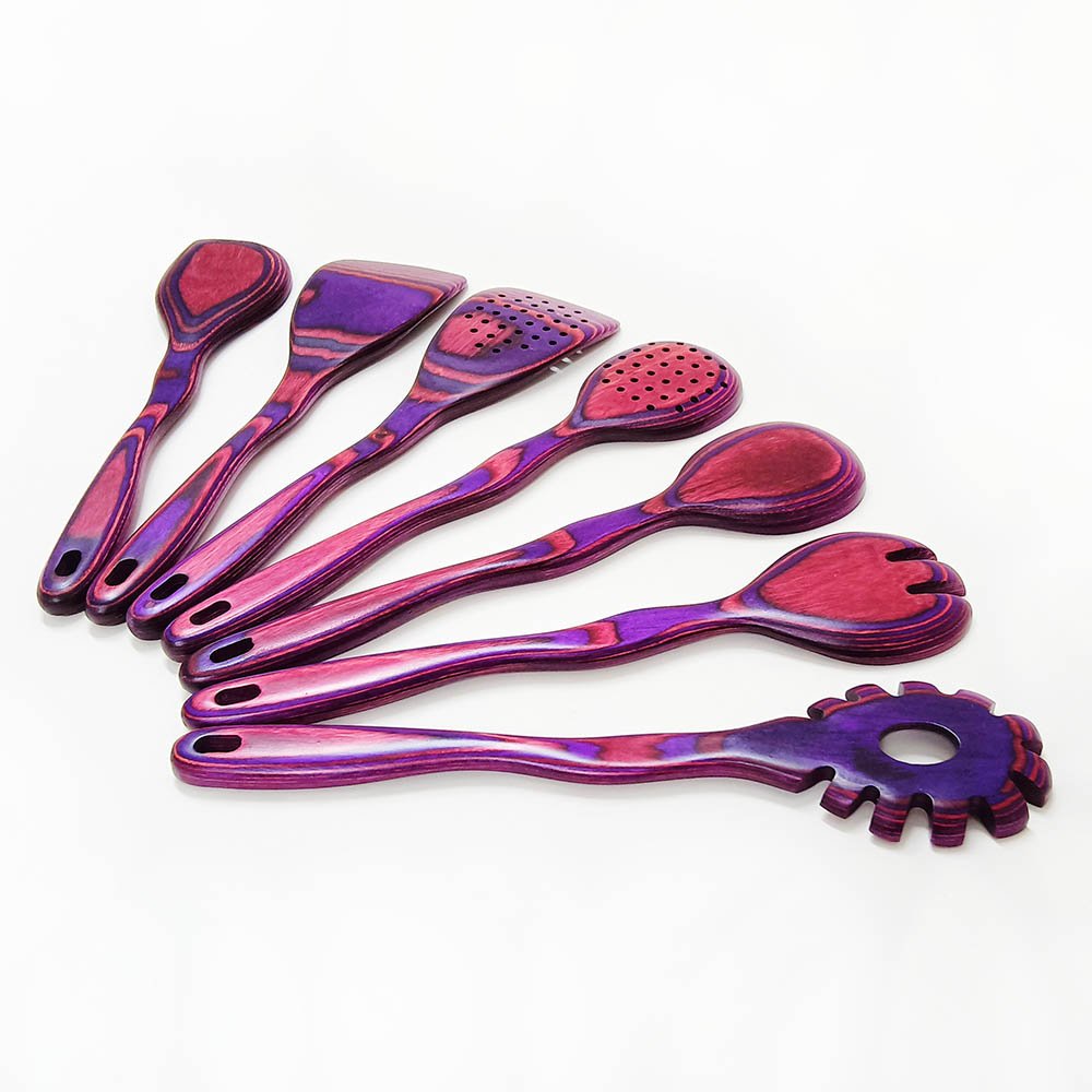7-Piece Pakkawood Kitchen Utensil Set