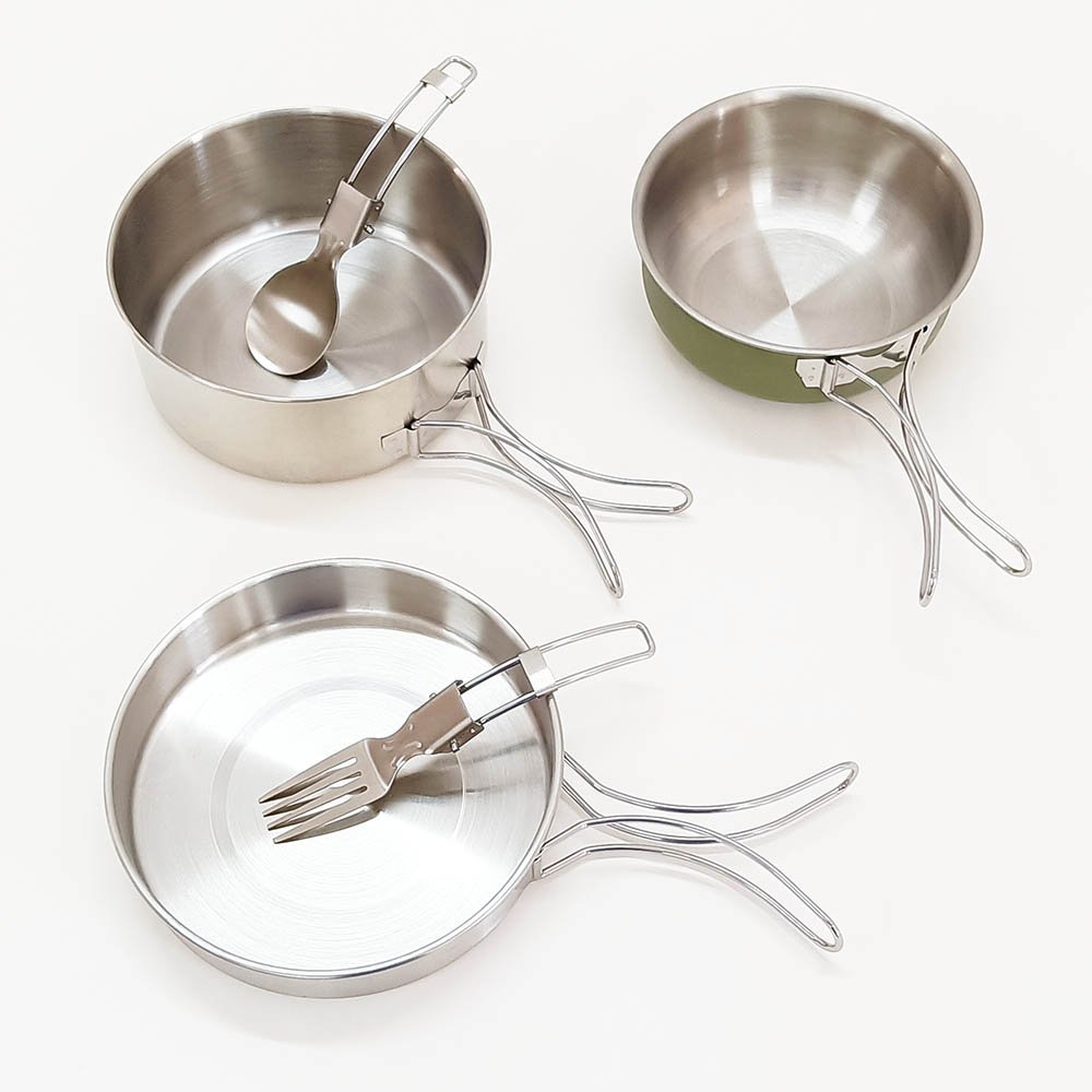 5-Piece Stackable Stainless Steel Mess Kit