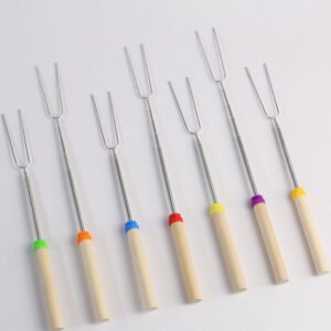 32 Inch Extendable Marshmallow Roasting Forks Campfire Skewers