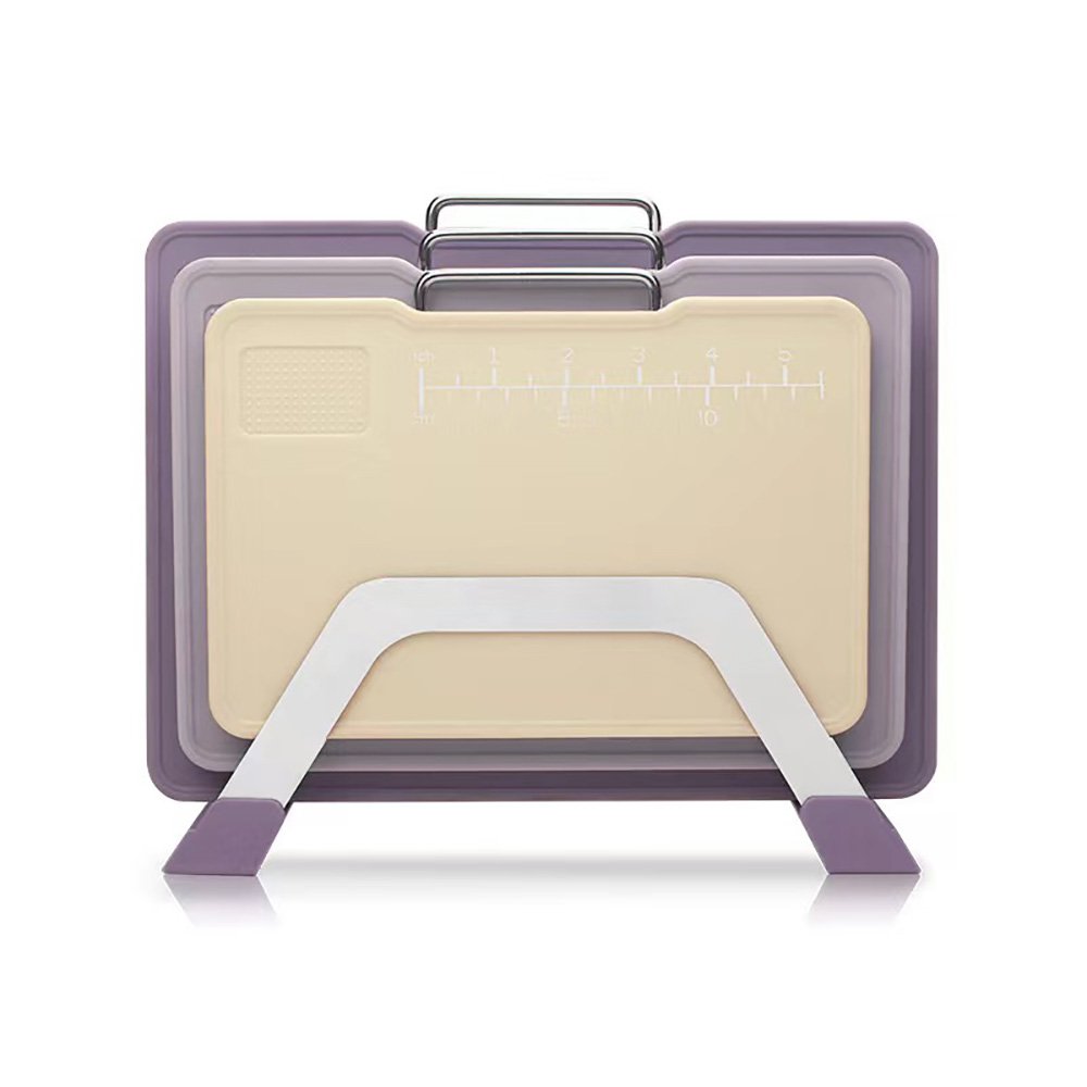 3-Piece Chopping Board Set with Stainless Steel Stand