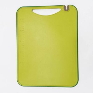 Plastic Cutting Board with Built-in Knife Sharpener & Measurement Scale