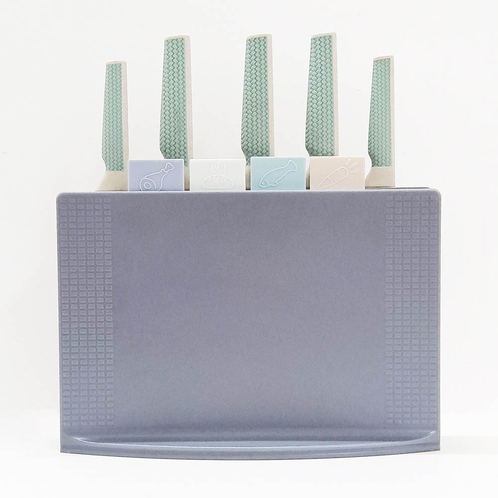 10-Piece Knife & Cutting Board Set with Tall Block Holder