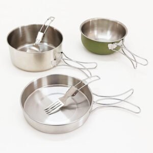 5-Piece Stackable Stainless Steel Mess Kit