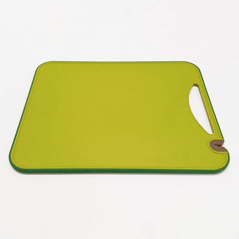 Plastic Cutting Board with Built-in Knife Sharpener & Measurement Scale