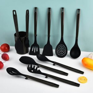11-Piece Silicone Utensil Set with Dual Hanging System