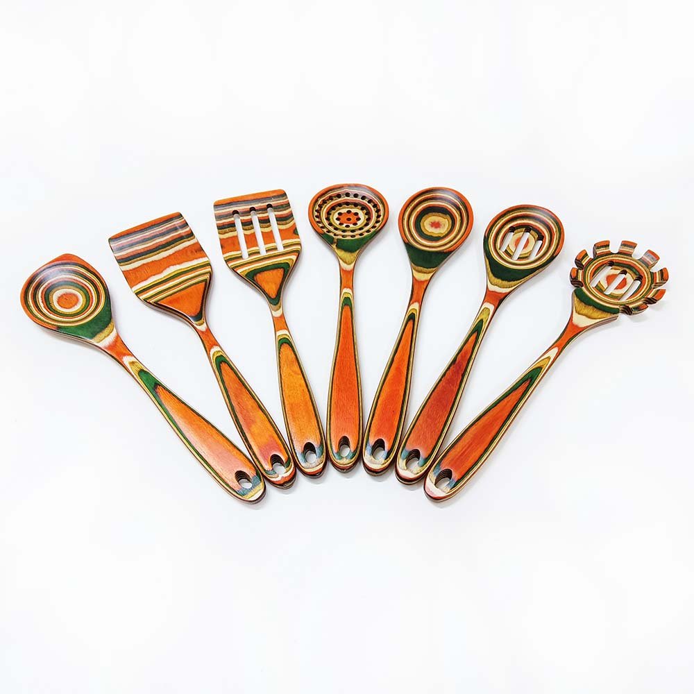 7-Piece Pakkawood Kitchen Utensil Set