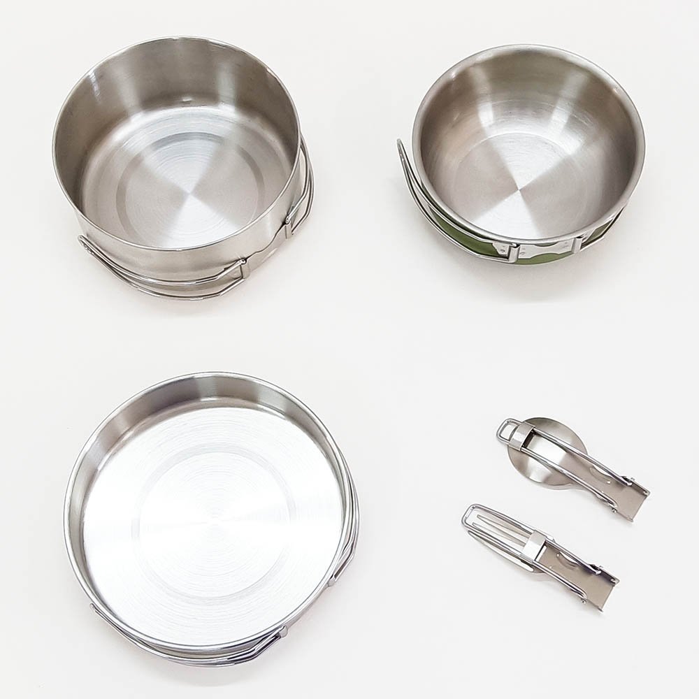 5-Piece Stackable Stainless Steel Mess Kit