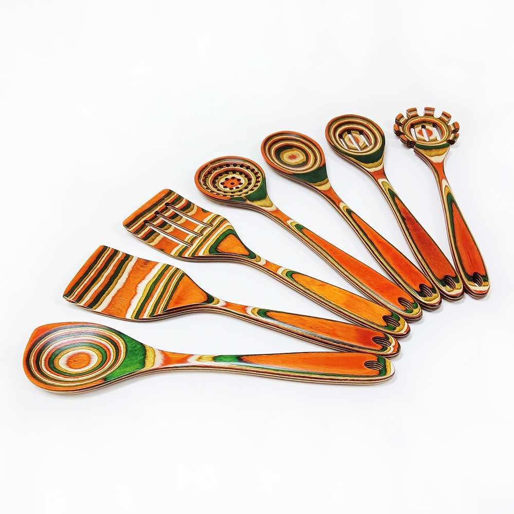 7-Piece Pakkawood Kitchen Utensil Set