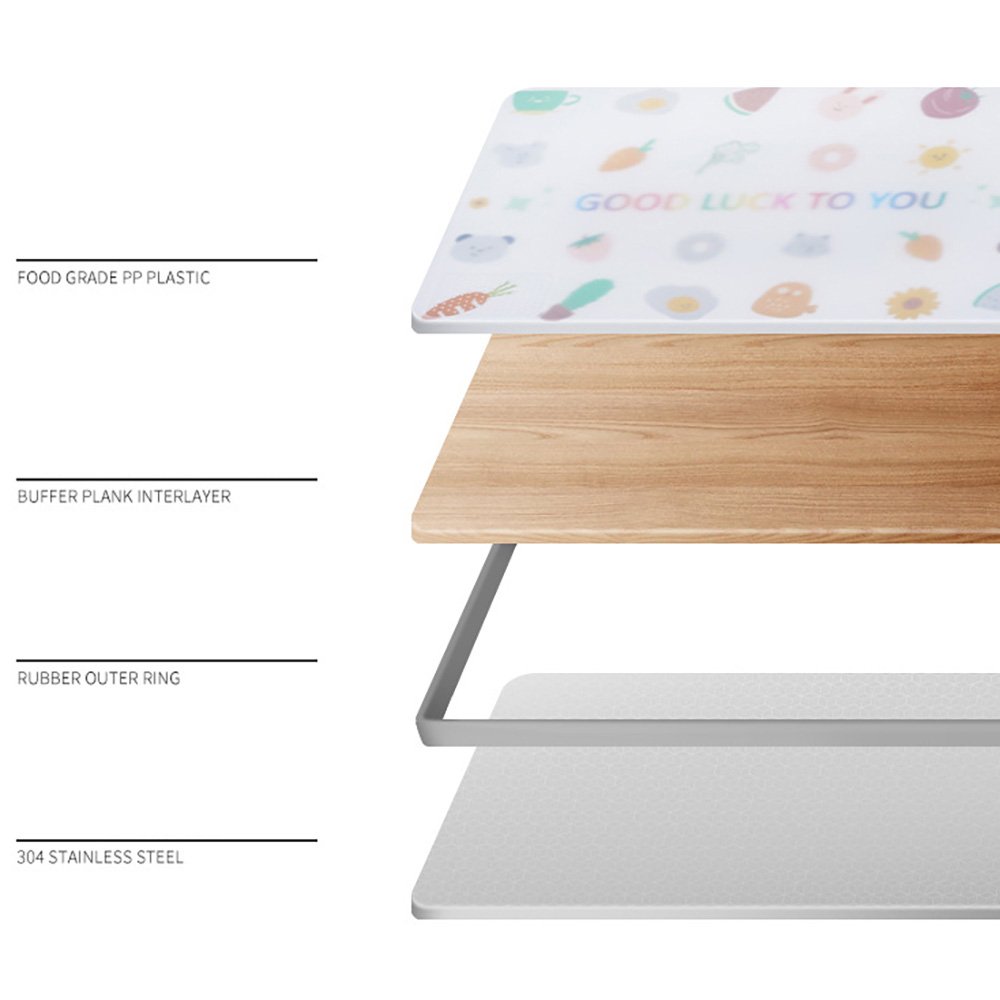 Large Double-Sided 3D Cube Design Cutting Board