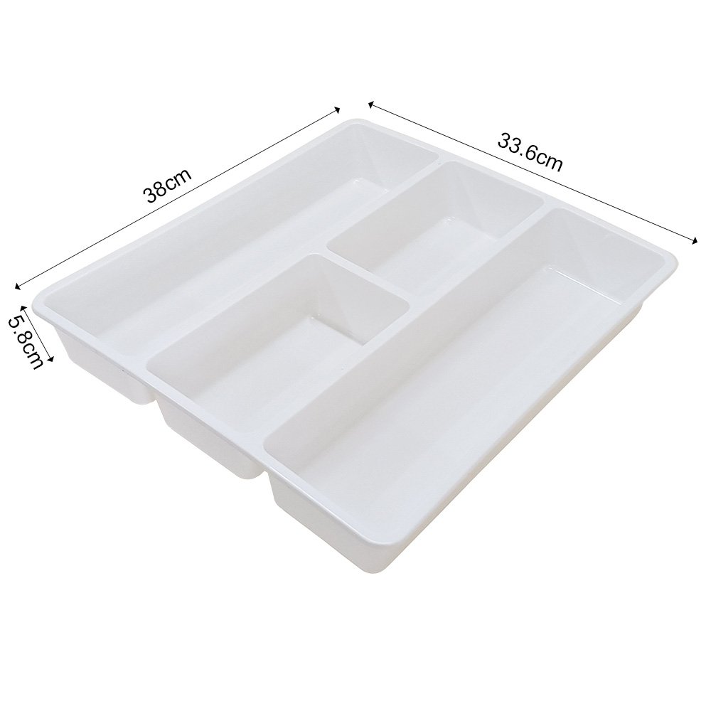 4-Compartment Silverware Tray Organizer