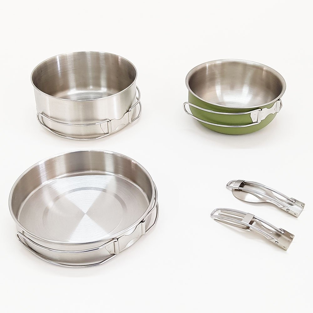 5-Piece Stackable Stainless Steel Mess Kit