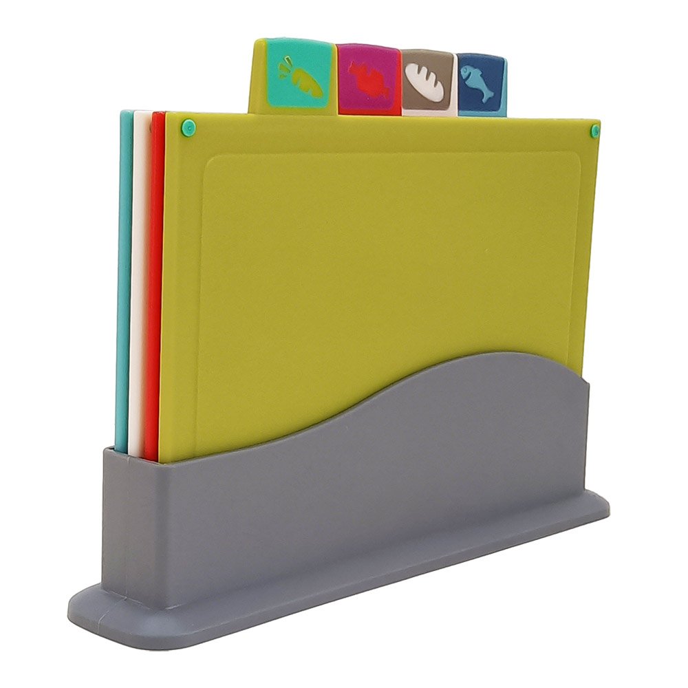 4-Piece Dual-Sided Plastic Cutting Board Set