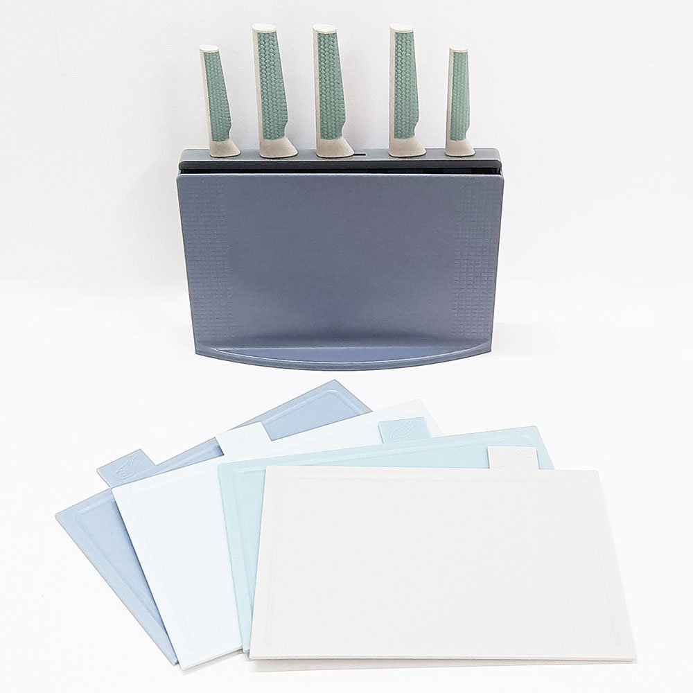 10-Piece Knife & Cutting Board Set with Tall Block Holder