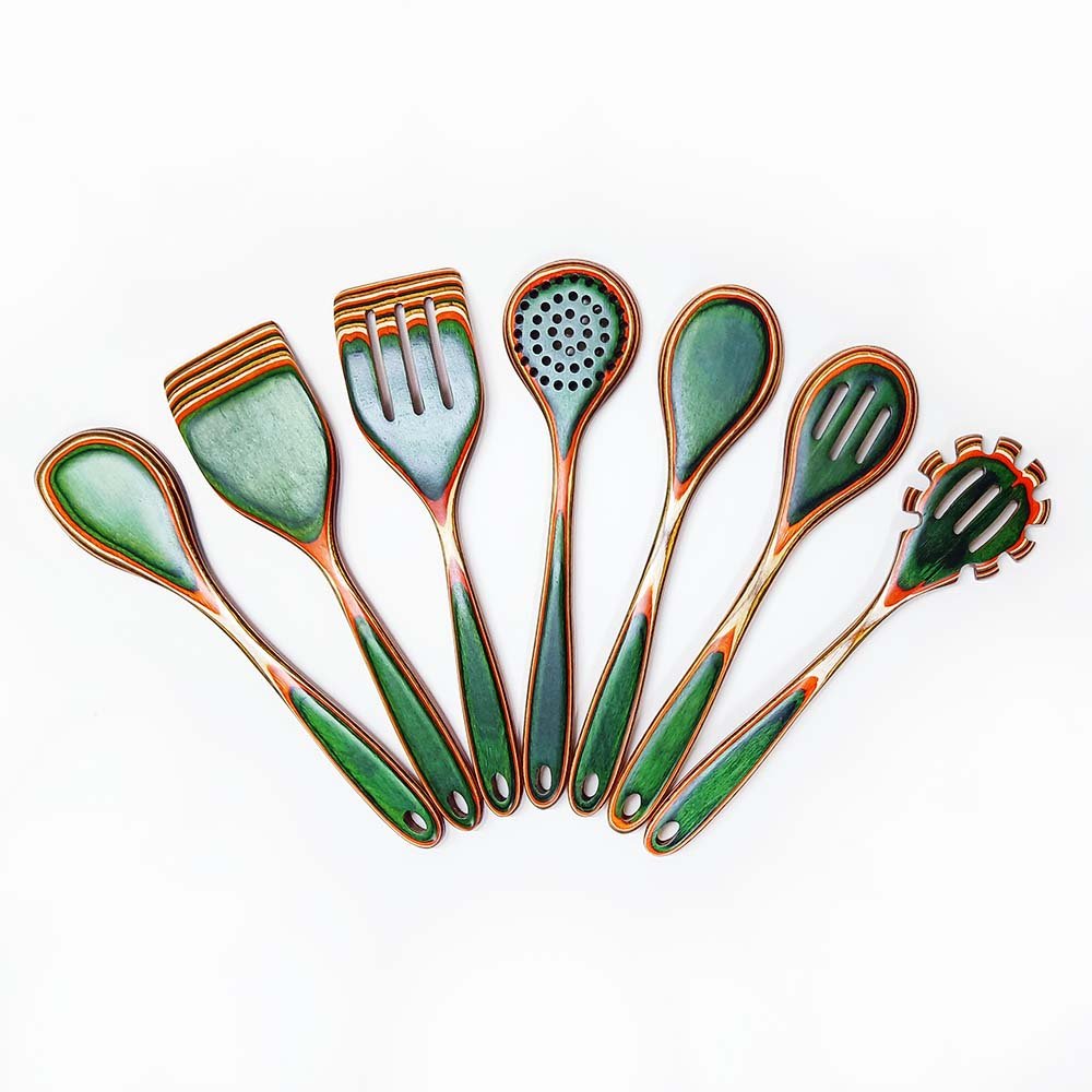 7-Piece Pakkawood Kitchen Utensil Set