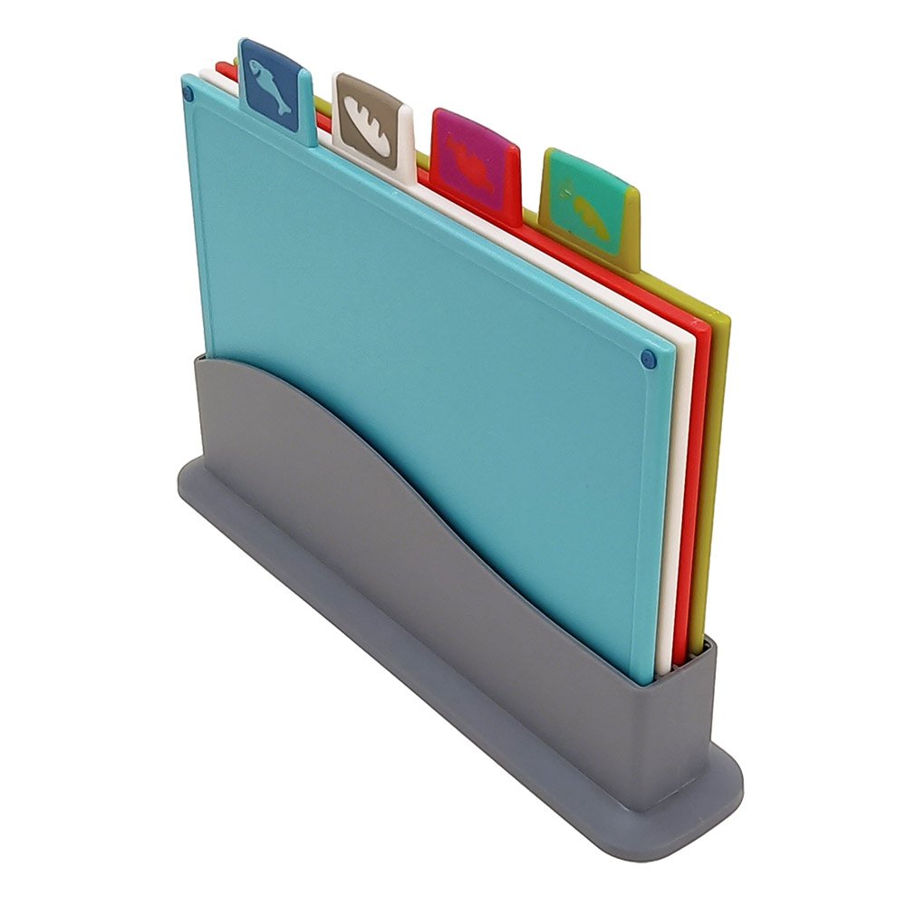 4-Piece Dual-Sided Plastic Cutting Board Set