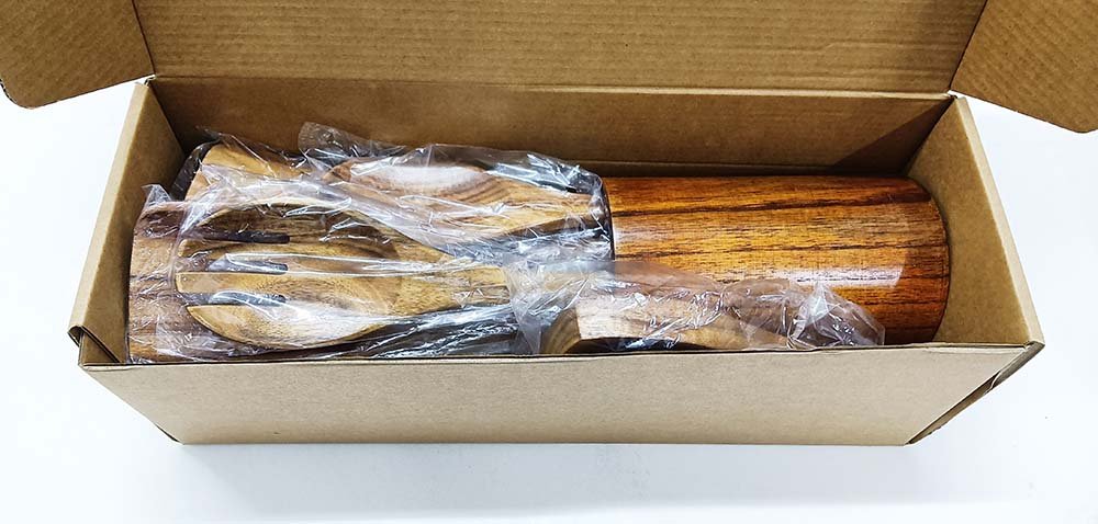 10-Piece Natural Acacia Wood Kitchen Utensil Set