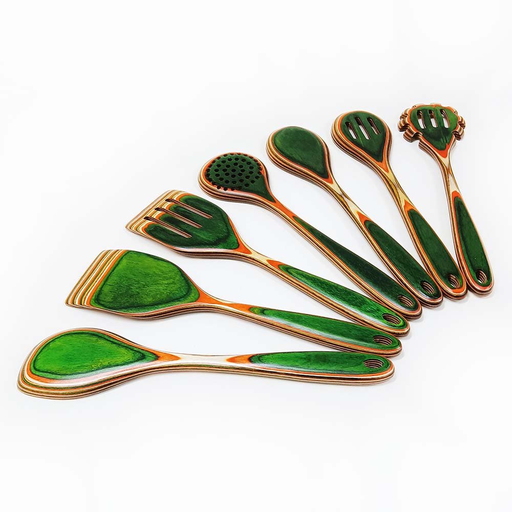 7-Piece Pakkawood Kitchen Utensil Set