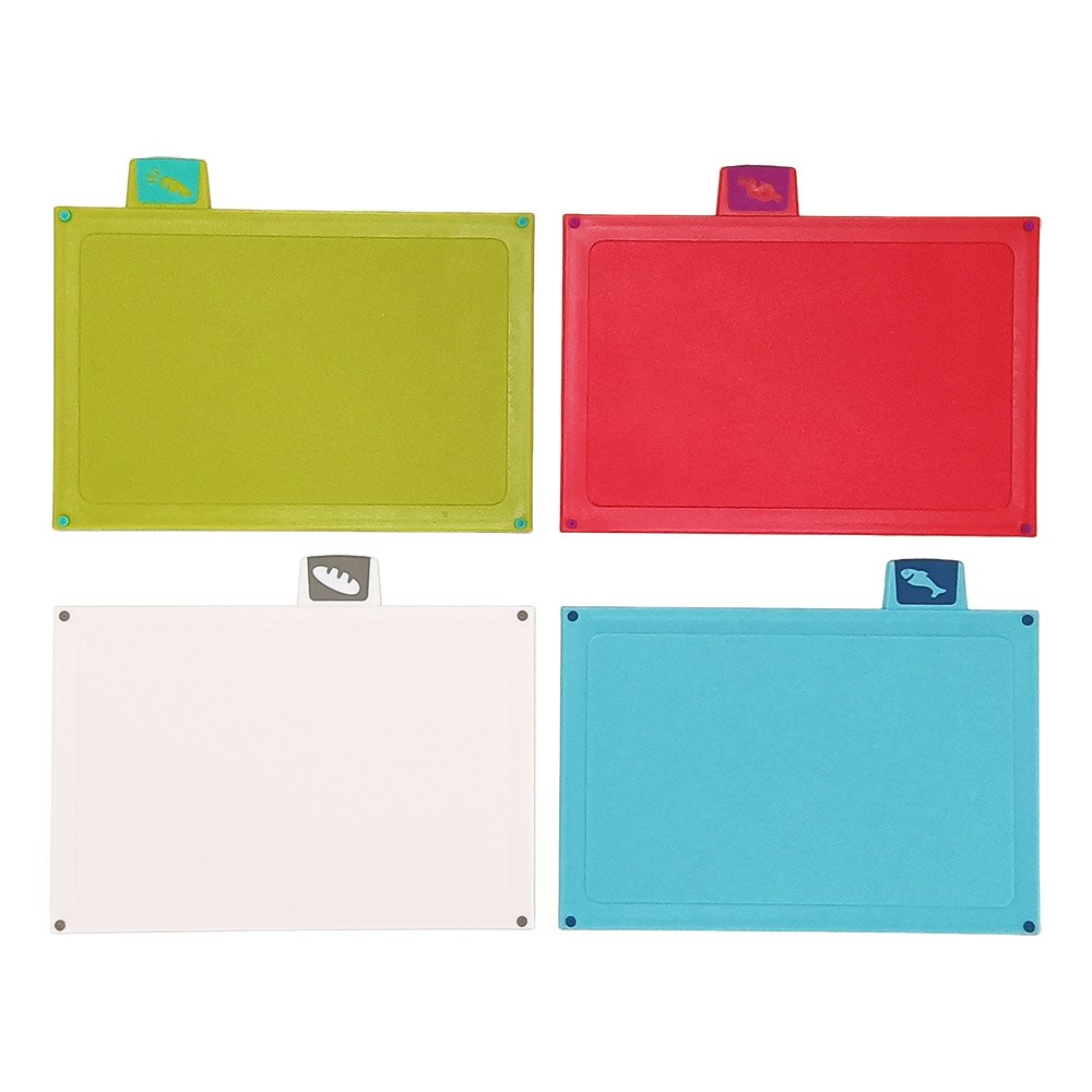4-Piece Dual-Sided Plastic Cutting Board Set
