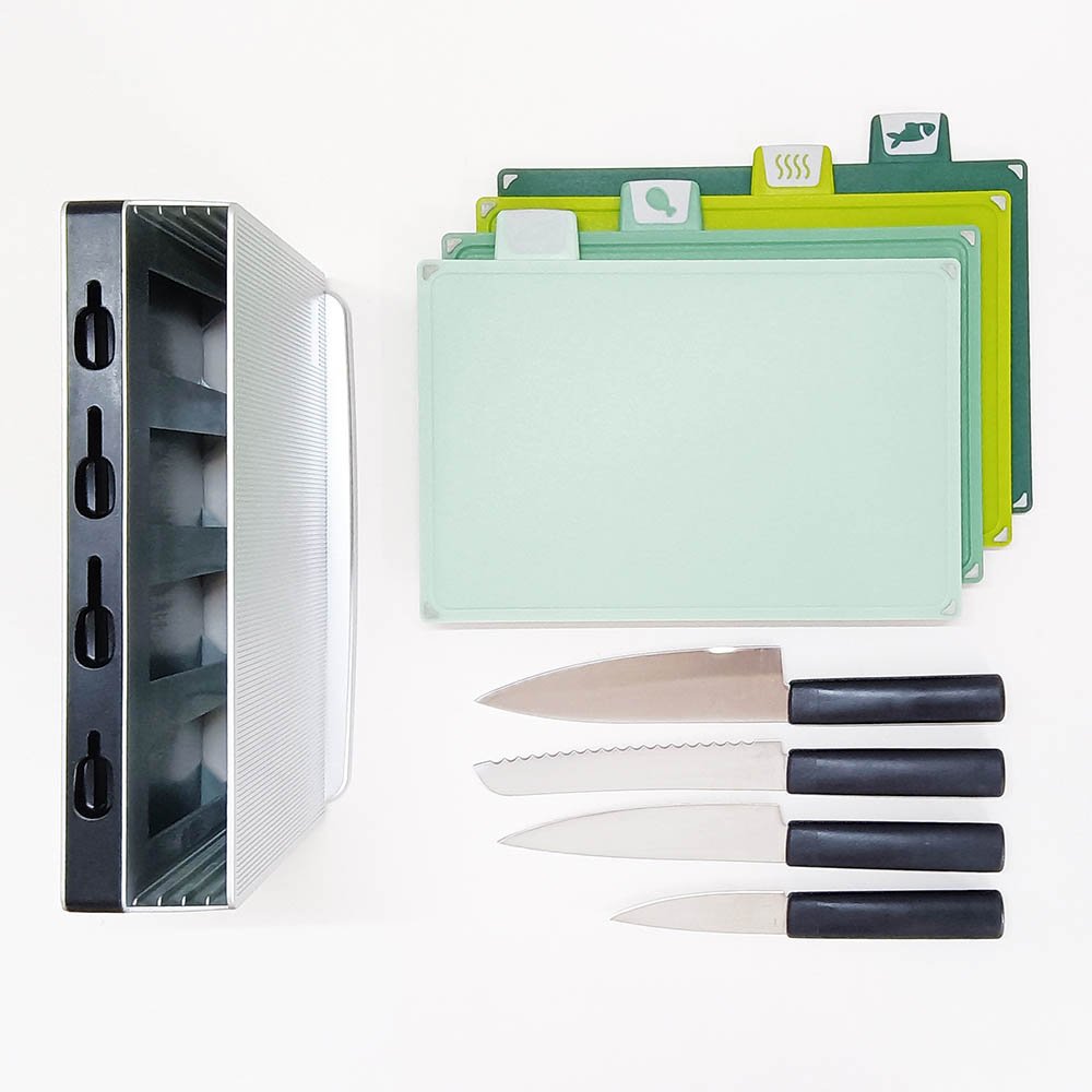 9-Piece Premium Color-Coded Cutting Board Set