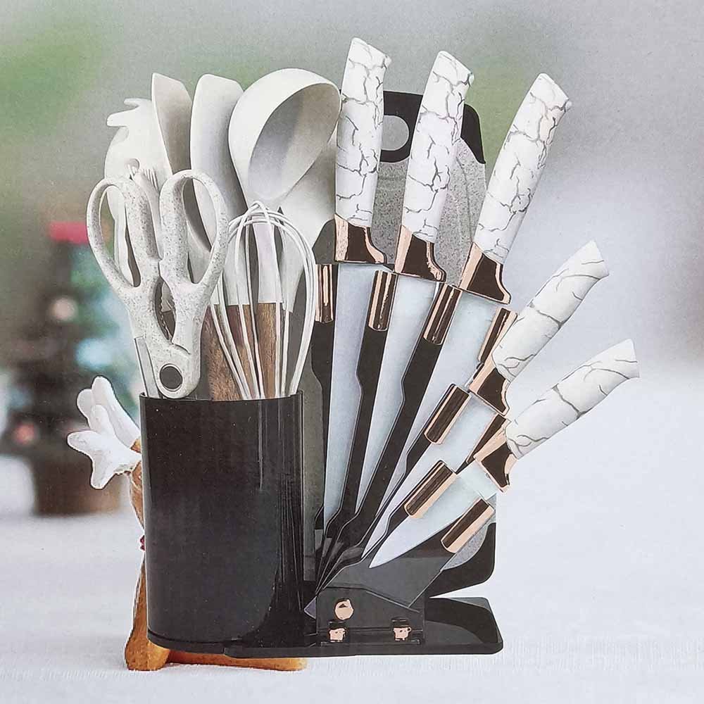 19-Piece Ultimate Kitchen Tool Set with 3-in-1 Organizer