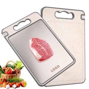 Double-Sided Titanium & Wheat Straw PP Chopping Board
