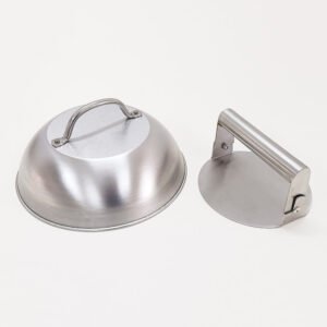 Foldable Smash Burger Press & Basting Dome Set