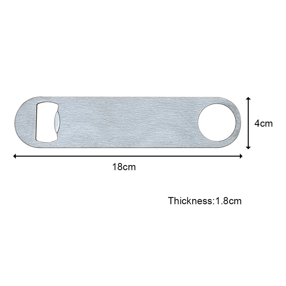 Heavy Duty 7-Inch Stainless Steel Flat Bottle Opener