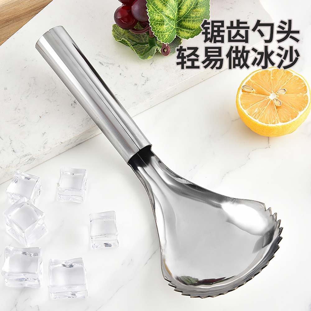 Stainless Steel Manual Ice Shaver & Fruit Scoop