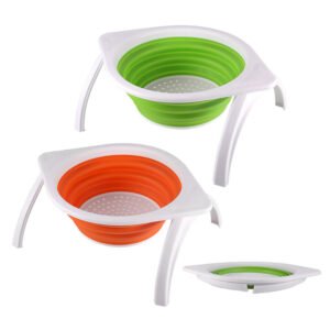 Collapsible Standing Colander with Folding Feet