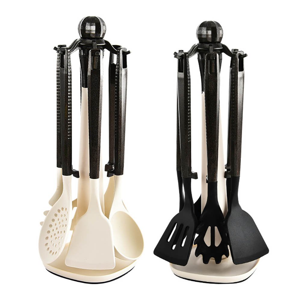 7-Piece Silicone Cooking Utensil Set with Hanging Holder