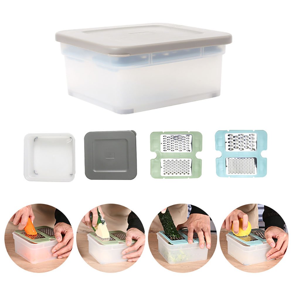 4-in-1 Stainless Steel Box Grater & Shredder