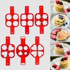 4-Cavity Silicone Pancake Maker & Egg Ring