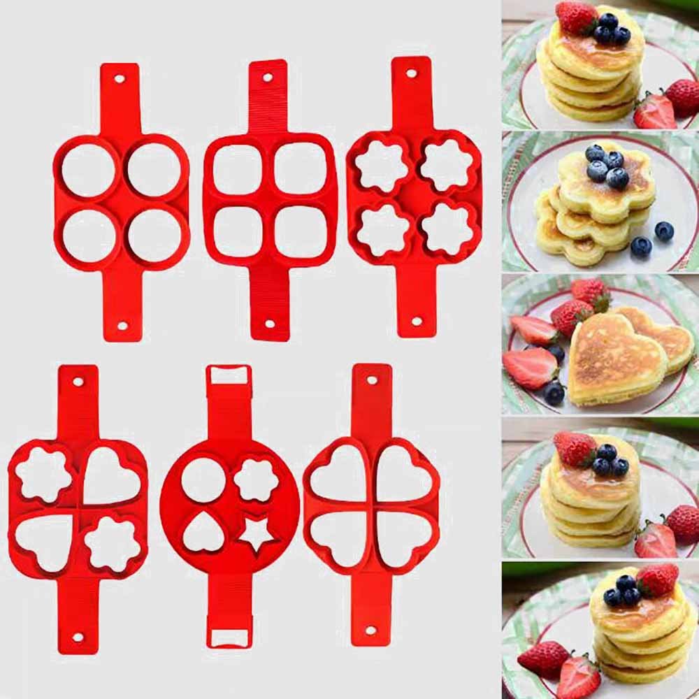 4-Cavity Silicone Pancake Maker & Egg Ring