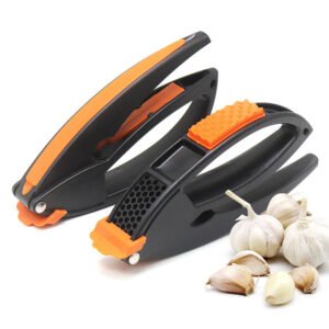 Multi-Function Garlic Press with Hidden Peeler & Meat Tenderizer