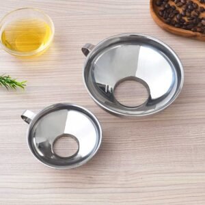 2-Piece Stainless Steel Wide Mouth Funnel Set