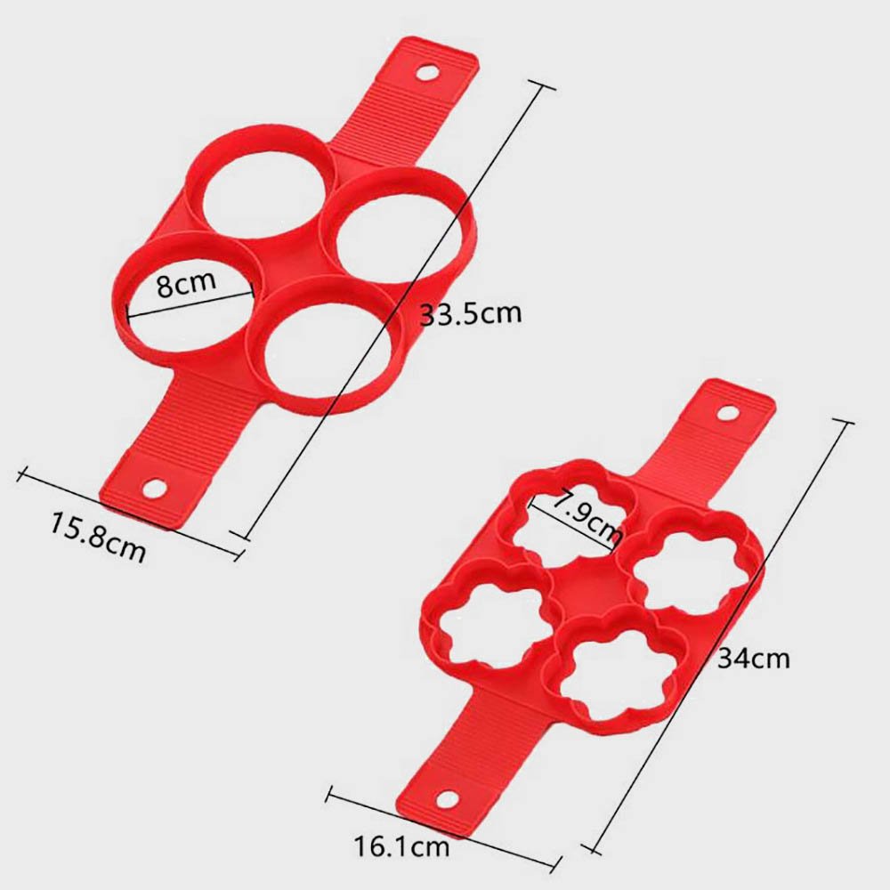 4-Cavity Silicone Pancake Maker & Egg Ring