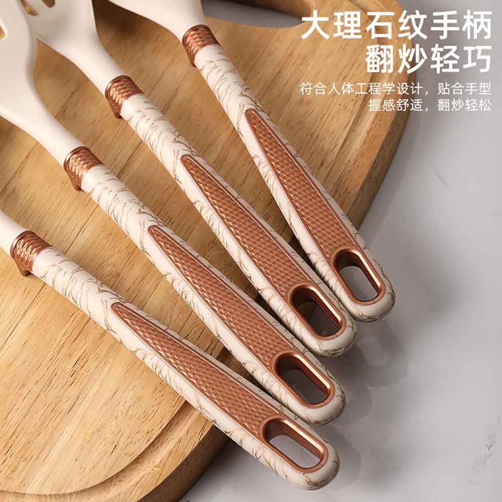 12-Piece Silicone Cooking Utensil Set with Marble Handle