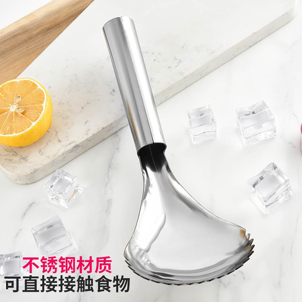 Stainless Steel Manual Ice Shaver & Fruit Scoop
