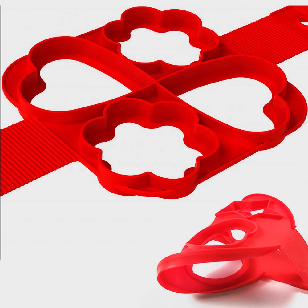 4-Cavity Silicone Pancake Maker & Egg Ring