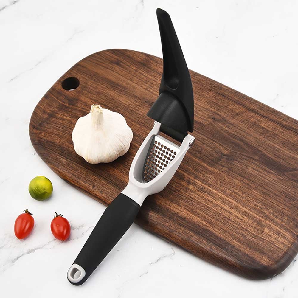 Stainless Steel Garlic Press with Ergonomic Handle