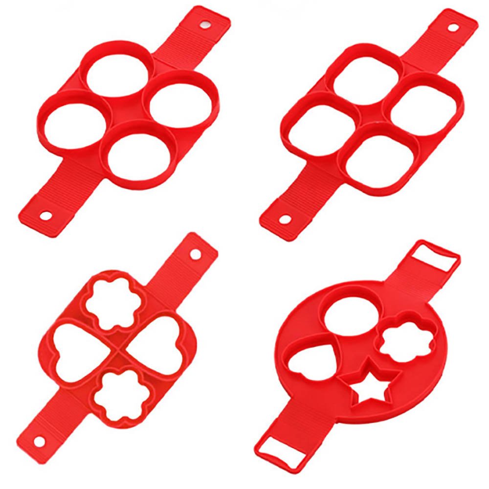 4-Cavity Silicone Pancake Maker & Egg Ring