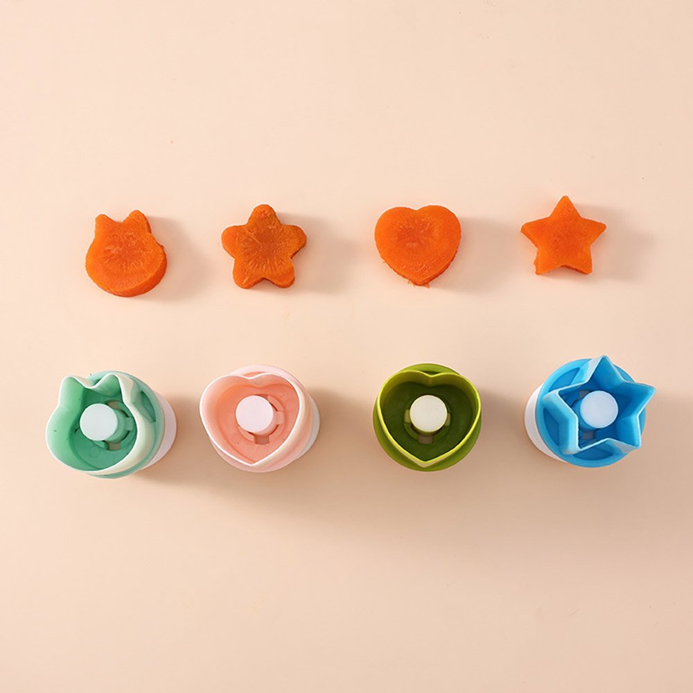 4-Piece Press-Type Mini Cookie Cutter Set