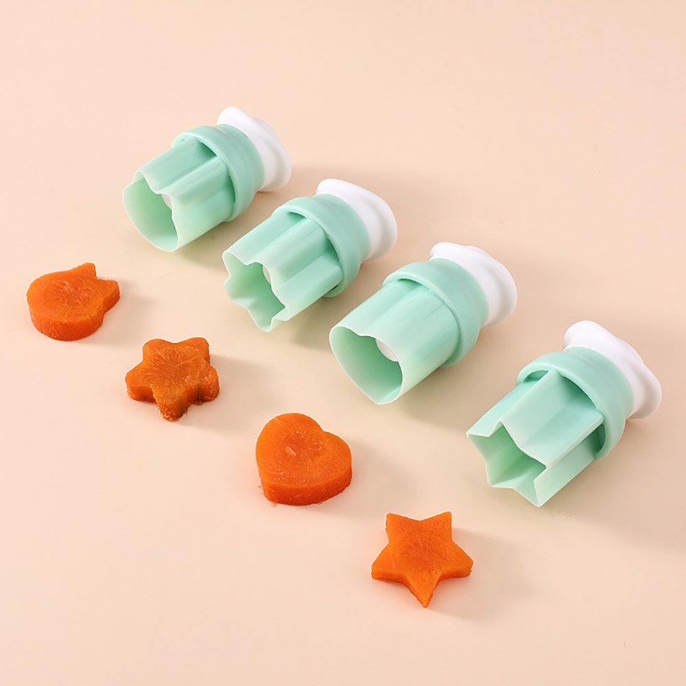4-Piece Press-Type Mini Cookie Cutter Set